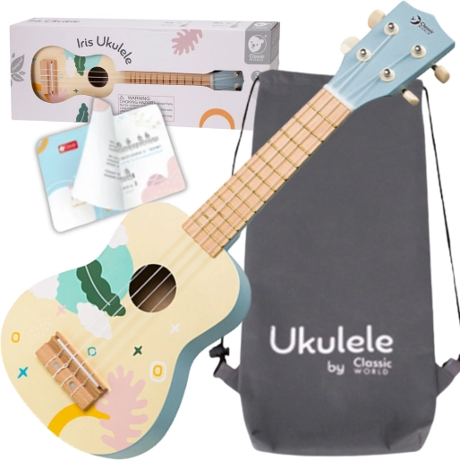 træ-ukulele til børn blå classic world