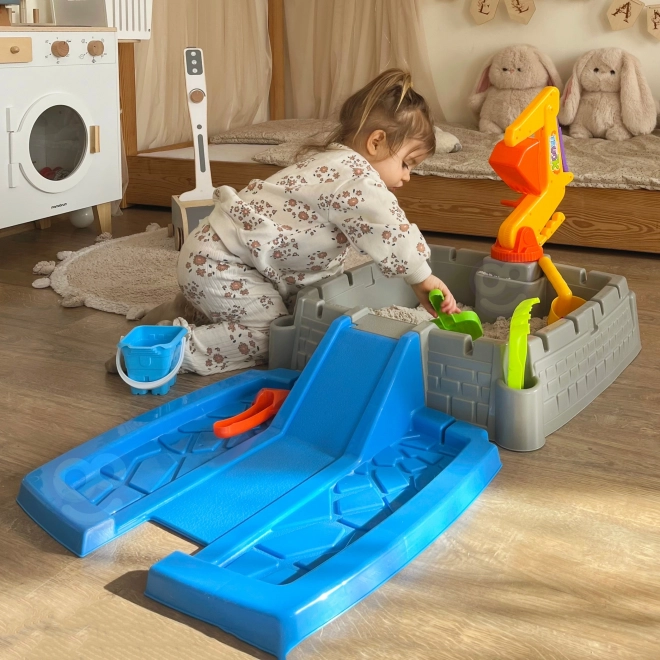 Transportabelt sandkasse WOOPIE Slot med 9 tilbehør