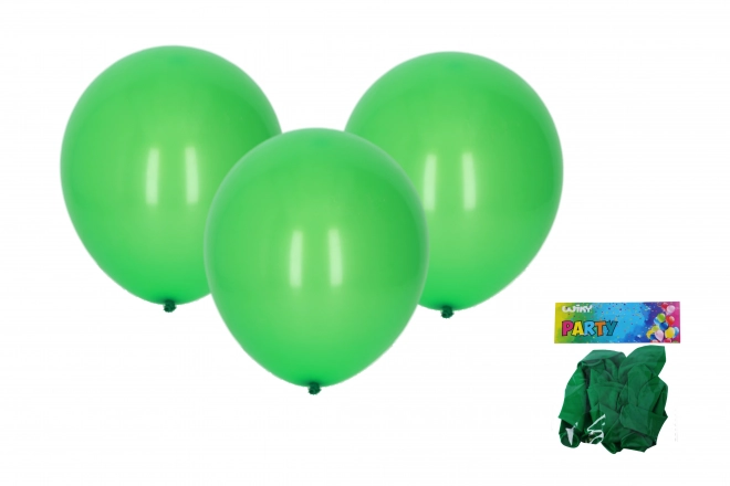 Grøn oppustelig ballon 30 cm - 10 stk