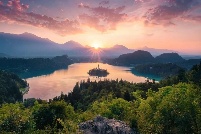 Ravensburger puslespil Bled Sø Slovenien 3000 stykker