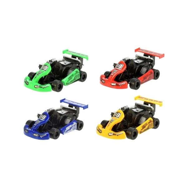Plast gokart 9 cm - forskellige farver