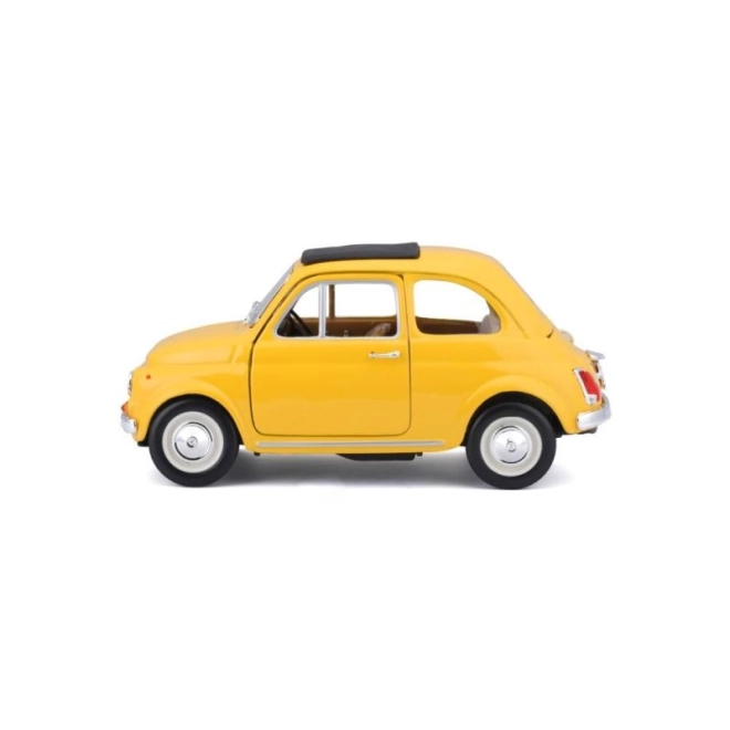 Bburago model bil Fiat 500 F 1965 gul 1:24