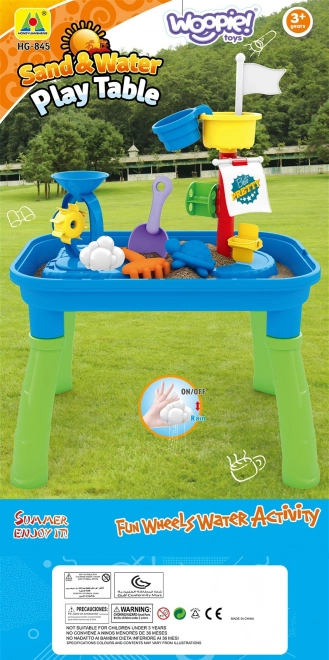 woopie børnespillebord vand 2i1 piratskib