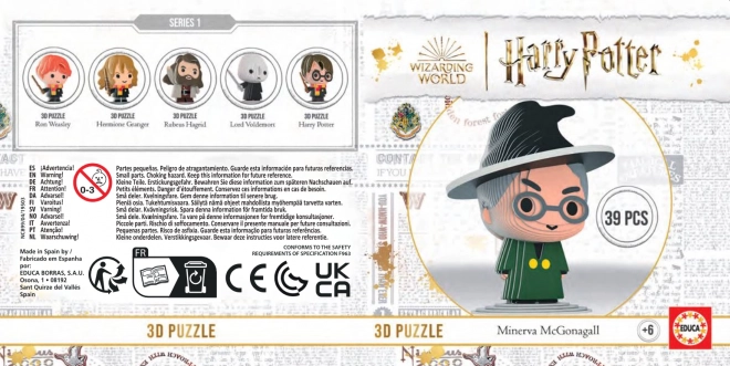 EDUCA 3D puslespil Harry Potter: Minerva McGonagall 39 stykker