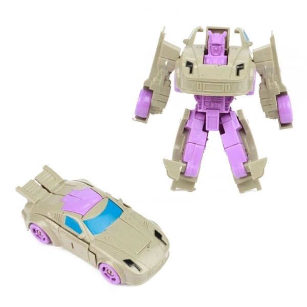 Transformer bil/robot plast 10cm mix farver i plastæske 5x10,5cm