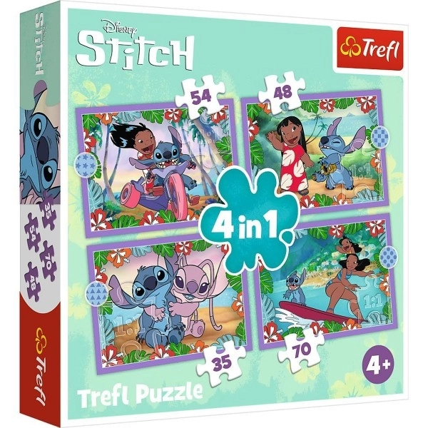 Puslespil Lilo & Stitch 4i1 Skør dag Trefl