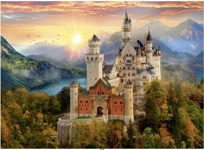 Malet puslespil Neuschwanstein 1000 brikker