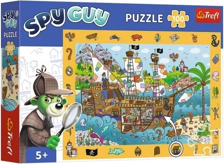 Observationspuslespil SPY GUY – piratskib, 100 brikker