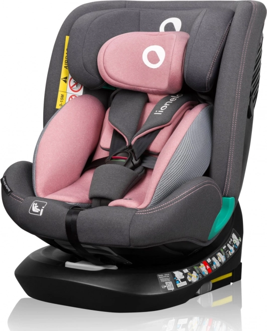 Lionelo Bastiaan i-Size autostol til børn Pink Rose