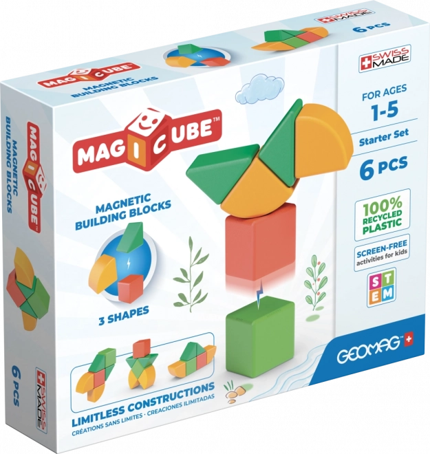 Geomag Magicube Shapes – magnetisk bygge­sæt til de mindste, 6 dele