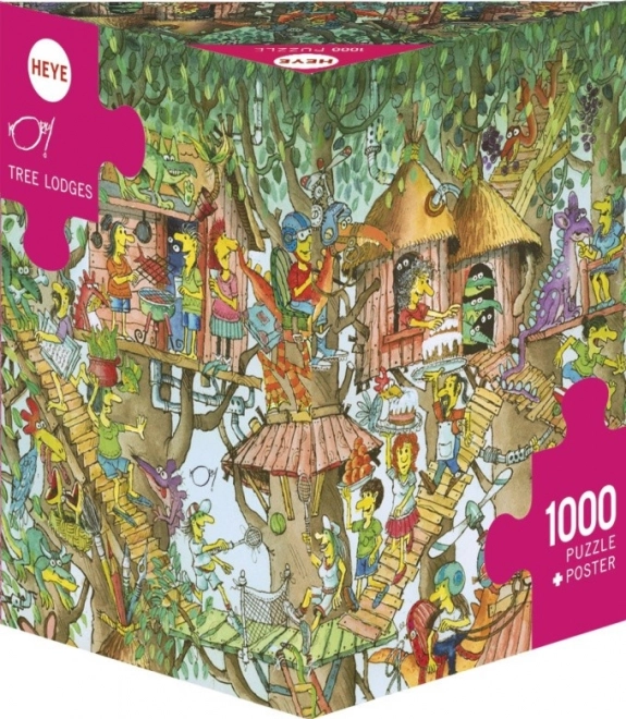 Puzzle HEYE Træhytter 1000 brikker