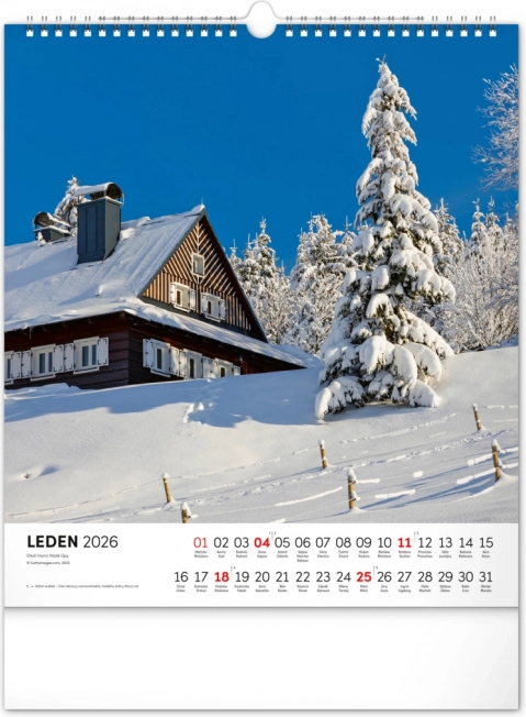Vægkalender Krkonoš 2026