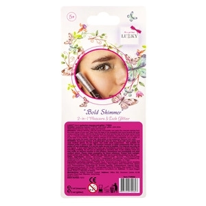 Lukky 2-i-1 mascara og glitter til vipper, sort