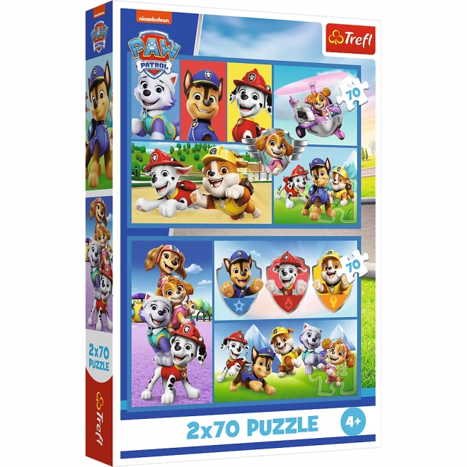 Puslespil Regler Paw Patrol 2i1 2x70 brikker