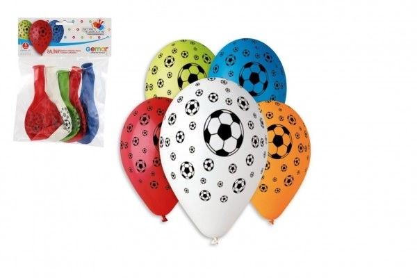 Oppustelige fodboldballoner 30 cm - 5 stykker