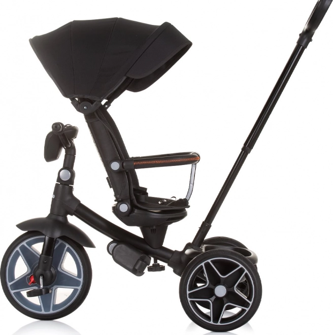 Chipolino trehjulet cykel med kaleche og musikboks Derby 2-i-1 Obsidian