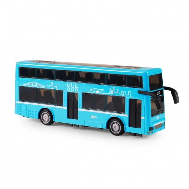 Tobedækket legetøj bus blå 20 cm