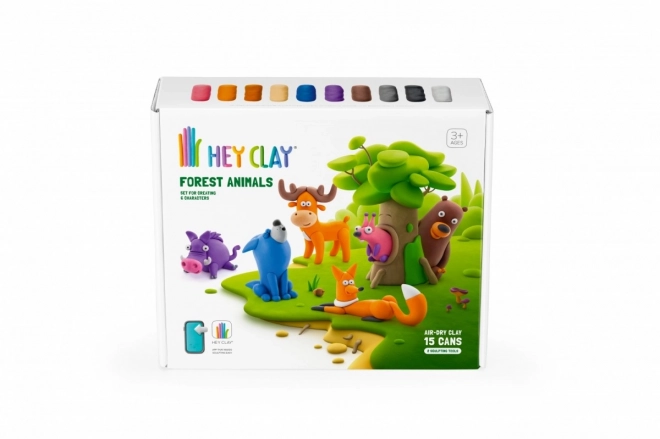 Hey Clay plast sæt Skovdyr