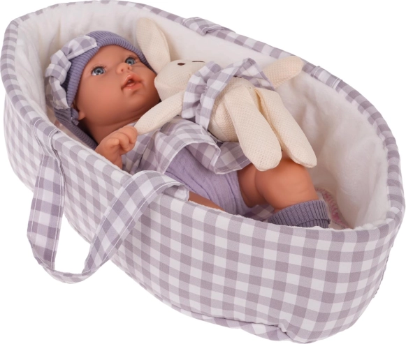 Sæt babydukke med tilbehør – Lilla