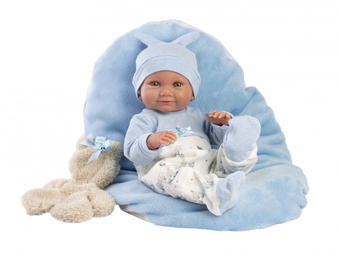 Llorens 73807 NYFØDT DRENGELOTTE - realistisk dukke baby med hele vinylkrop - 40 cm