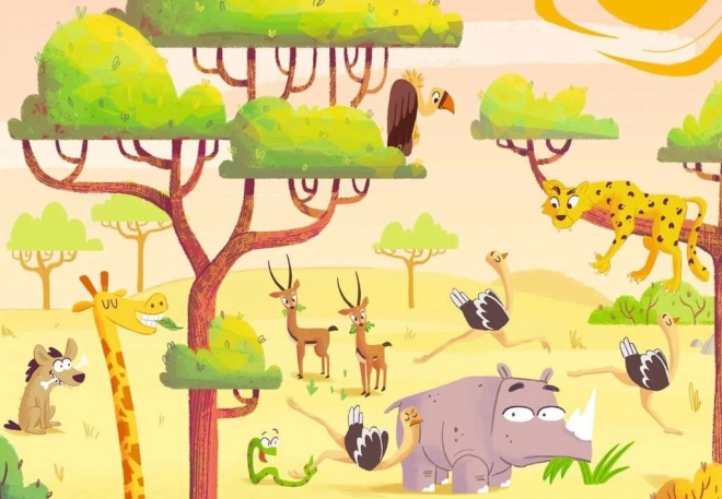 RAVENSBURGER Puslespil&Leg: Safari 2x24 brikker