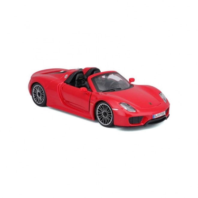 Bburago Porsche 918 Spyder rød model 1:24