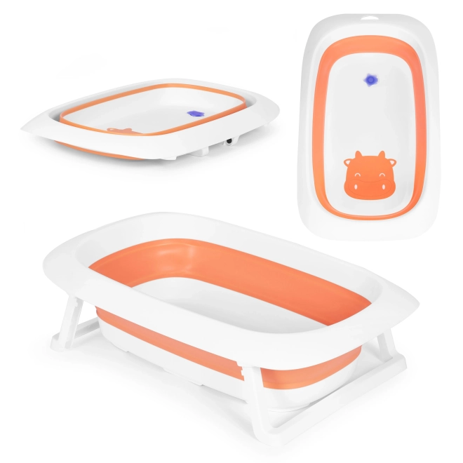 Børnebadekar - foldbart badekar med afløb 81 cm - ECOTOYS – orange