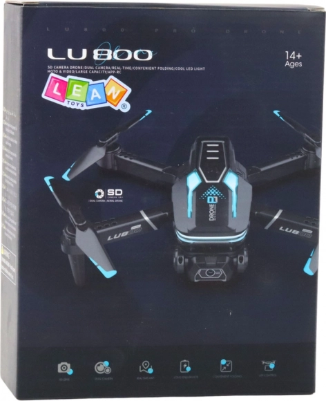 Drone med kamera LU800 LED lys blå