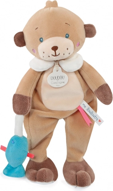 Doudou gavesæt - plysbamse med lille fisk