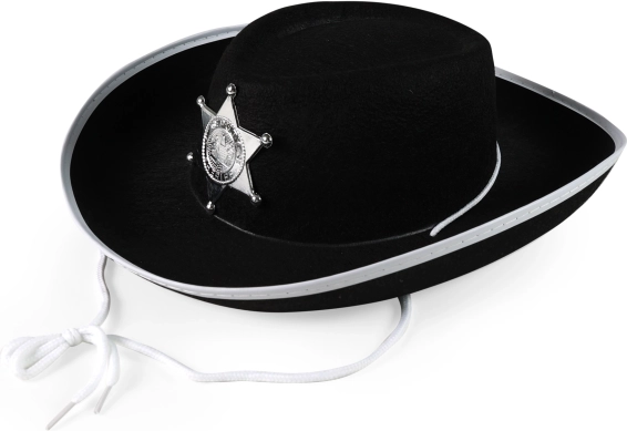 Cowboyhat til børn med sherifstjerne