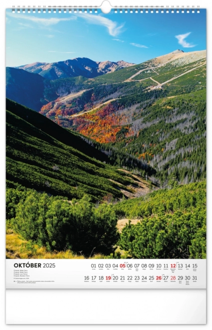 NOTIQUE Vægkalender Tatry 2025, 33 x 46 cm