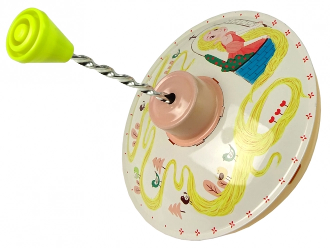 Metallegetøj med motiv af Rapunzel gul