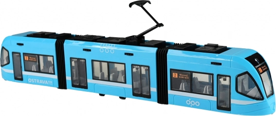 Moderne sporvogn Ostrava blå 47 cm