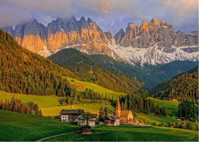 Puslespil Santa Maddalena Dolomitterne 1000 brikker