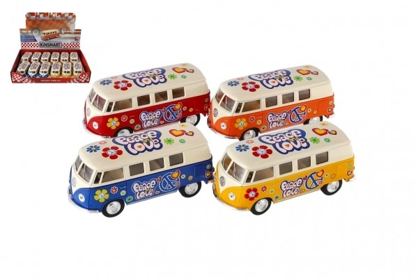 Autobus Kinsmart VW Klassisk metal/plast 13cm med tilbagespoling