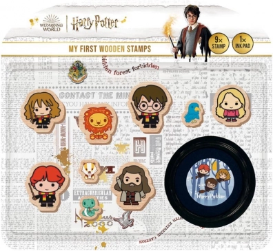 Mine første stempler HARRY POTTER træ sæt 9+1 med pude