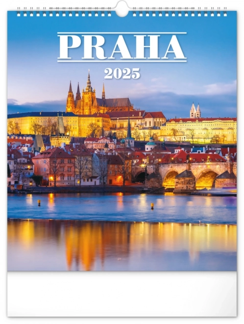 Vægkalender Prag 2025, 30 × 34 cm