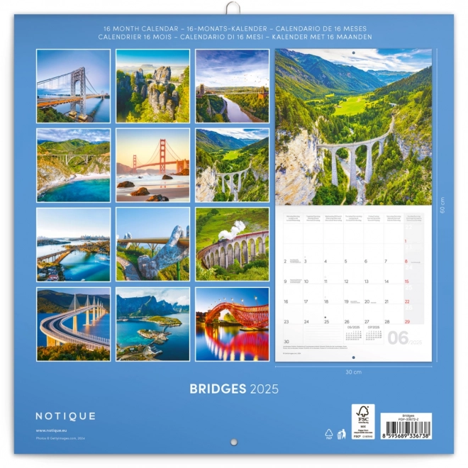 NOTIQUE Notekalender Broer 2025, 30 x 30 cm