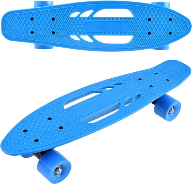 Børne-penny skateboard med bæregreb op til 50 kg – Blå