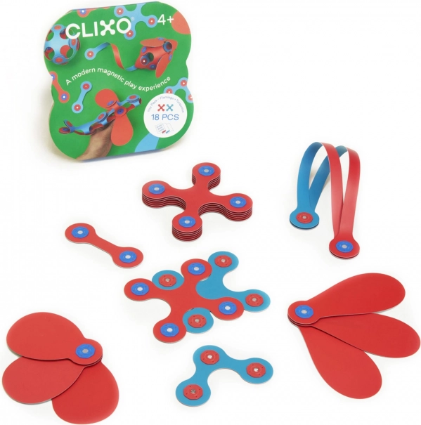 Magnetiske klodser Clixo Itsy, lyserød og turkis