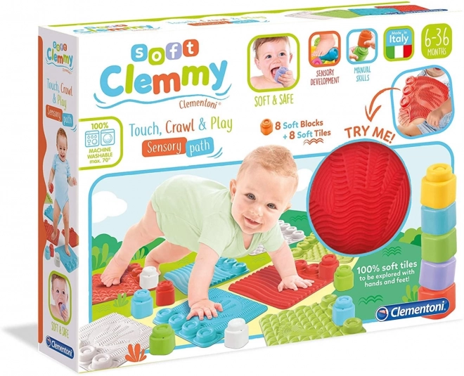 CLEMENTONI SOFT CLEMMY Sensoriske måtter med klodser
