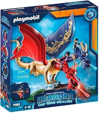 Byggesæt PLAYMOBIL DRAGONS: THE NINE REALMS – Wu & Wei og Jun