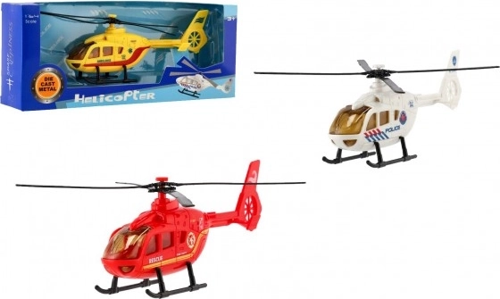 Brand-, politi- og redningshelikopter – metal- og plastmodel 18 cm