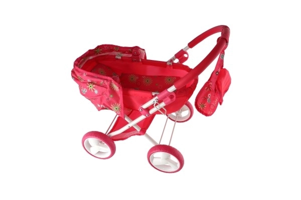 Barnevogn til dukker dyb stof 58x35x60cm i kasse 34x56x8,5cm