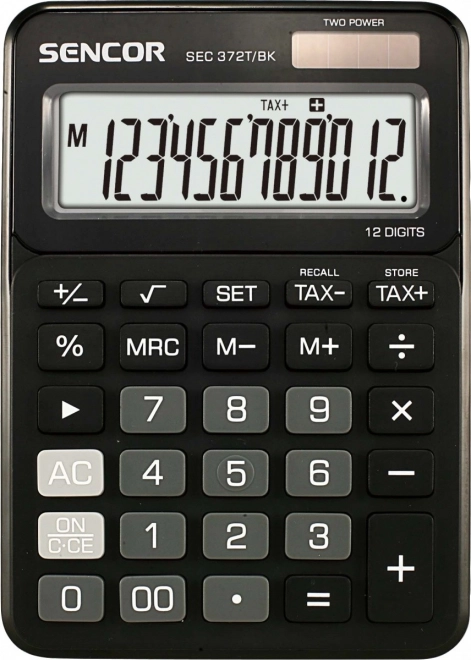 SEC-bordregner 12-cifret LCD-skærm