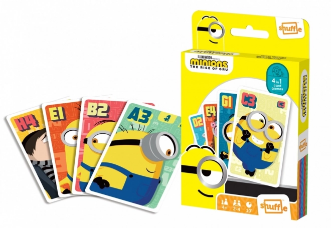 Kortspil Shuffle Sjov 4 i 1 Minions: Indgang Gru