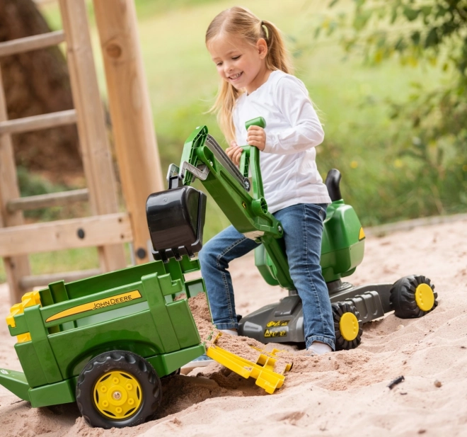Børnegravemaskine på hjul John Deere