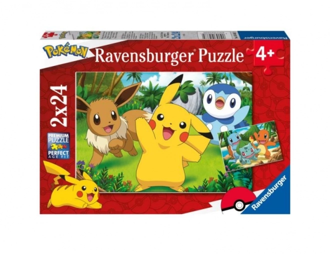Puzzli Pokémony 2x24 stk