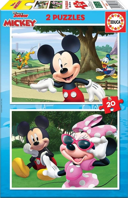 Educa puslespil Mickey og venner 2x20 brikker