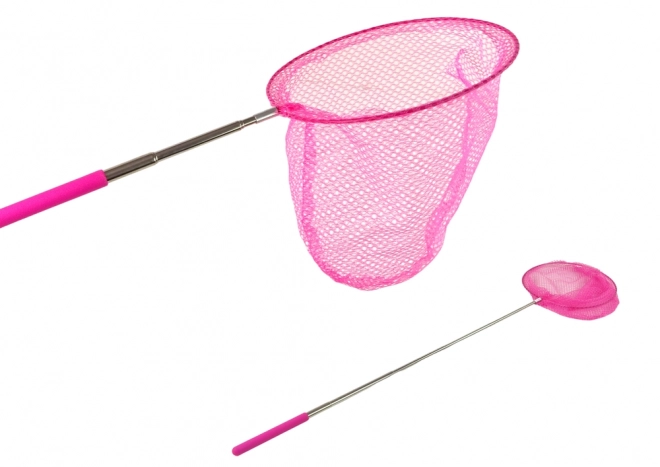 Foldbar teleskopisk net til sommerfugle og insekter 85cm - pink